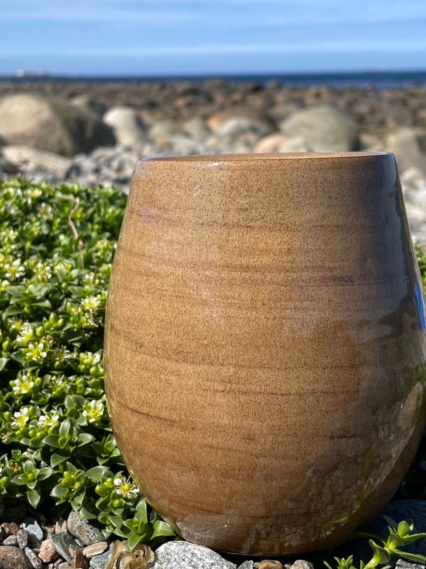 Vase mokka høy