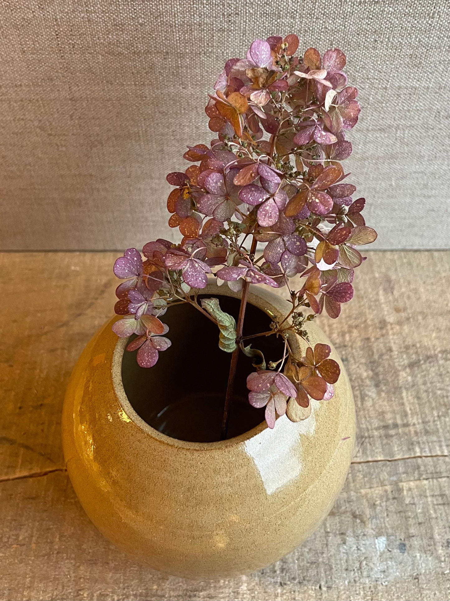 Vase mokka rund