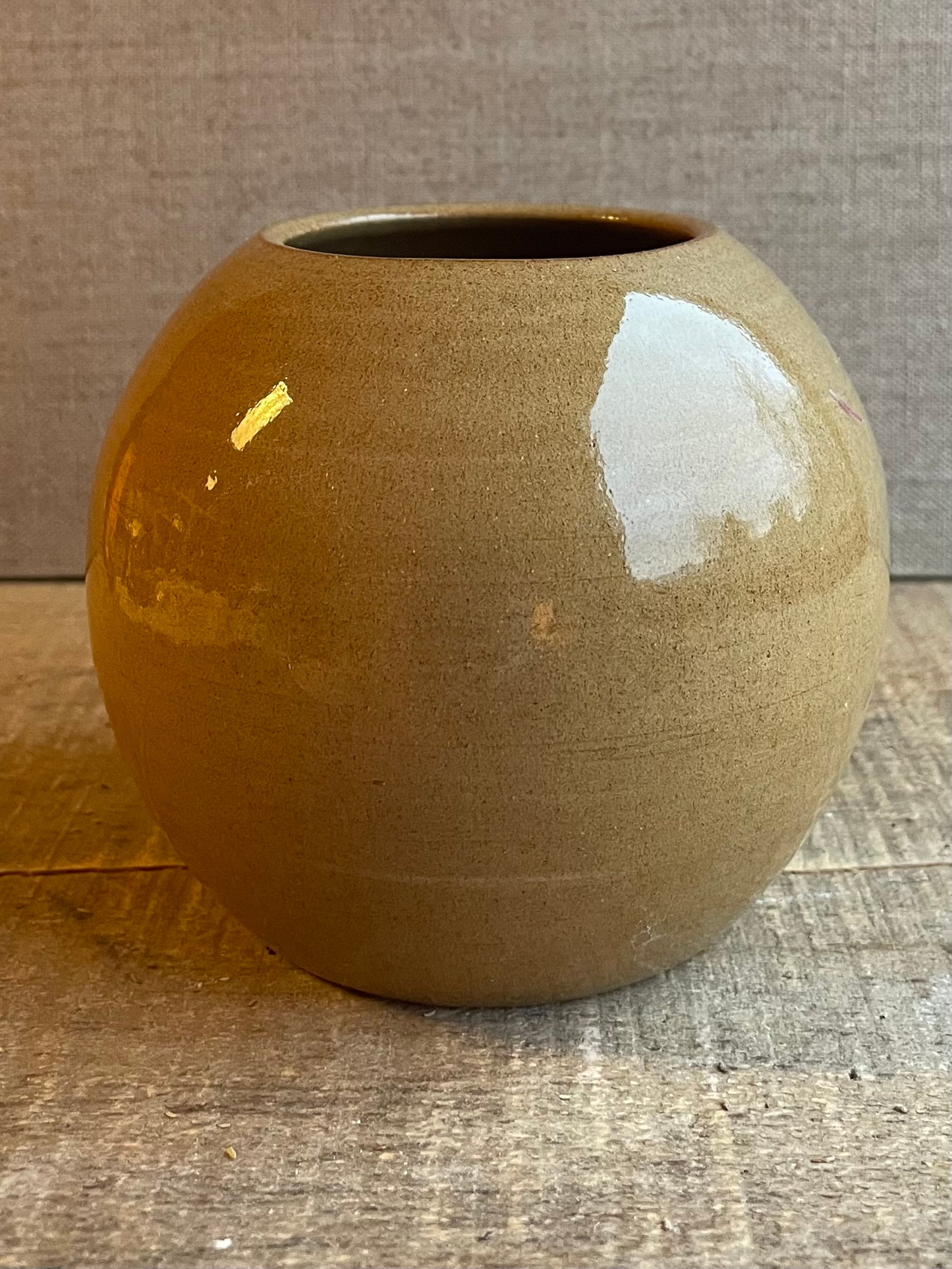 Vase mokka rund